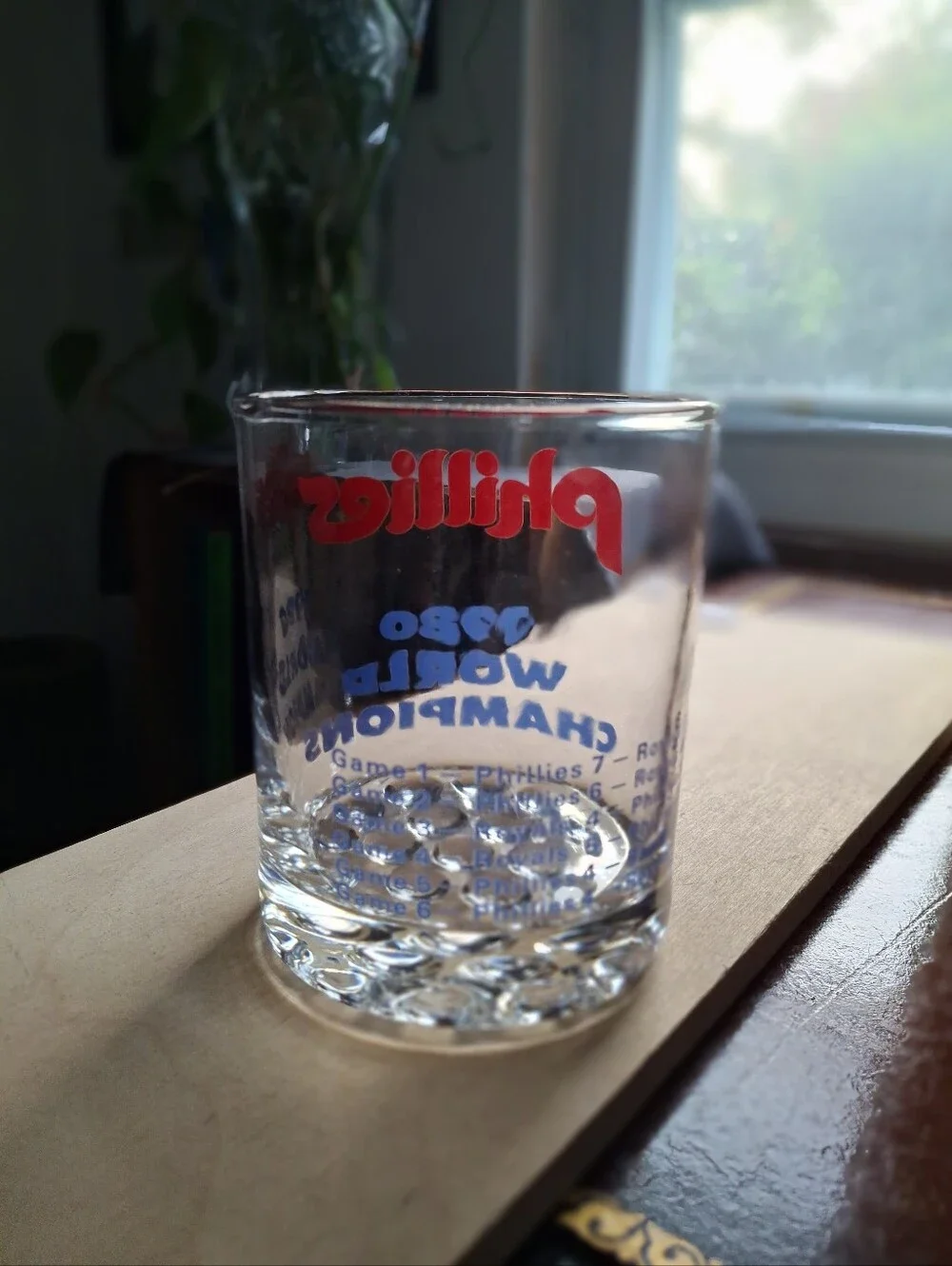 Philadelphia Phillies 1980 World Champion Collectible Rocks Glass